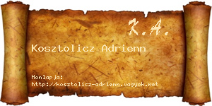 Kosztolicz Adrienn névjegykártya