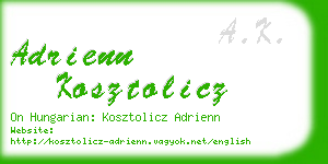 adrienn kosztolicz business card